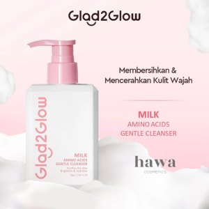 Hawacosmetics - Glad2Glow Milk Amino Acid Gentle Cleanser Brightening Face Wash 80ml