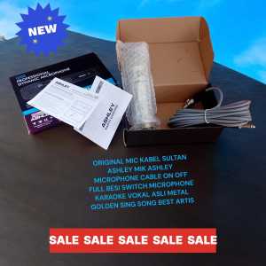 R43 ORIGINAL MIC KABEL SULTAN ASHLEY MIK ASLEY MIKROPHONE CABLE CABEL ON OFF FULL BESI Switch