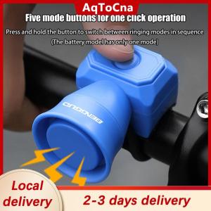 [COD] AqToCna Ship within 24 hours Bicycle Electric Bell Bike USB Charging Horn Mountain Bike Warning Safety Ring Waterproof Bell Cycling Accessories