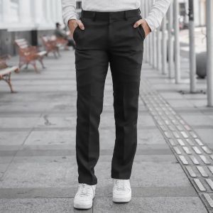 Celana formal pria reguler panjang bahan twiss teflon tebal size 27-38