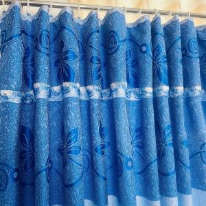 rèm yếm phẳng ri đô ngăn phòng che nắng cửa sổ chất liệu vải gấm thô thêu