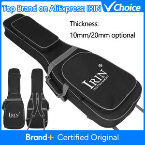 IRIN Electric Guitar Bag Gig Case 10mm/20mm Thicken Waterproof Oxford Cloth Bag Guitar Musical Instrument Storage Backpack2026