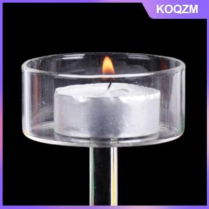 KOQZM 1Pc Glass Candle Holders Set Tealight Candle Holder Home Decor Wedding Table Centerpieces Crystal Holder Dinner Table Setting