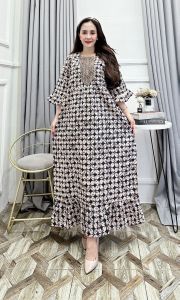 Dress Ameera Jumbo Renda Blink Vol.3 Dress Ameera Rayon Kekinian
