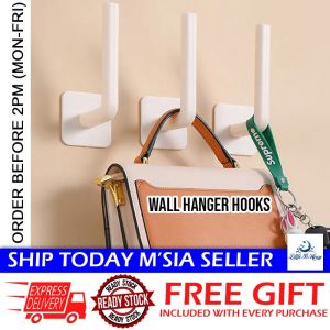 [Little B House]Multifunctional L-Shape Dishcloth Hanger Self-adhesive Towel Holder Hook Hanger 多功能挂钩 Pemegang Rak -KW70