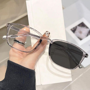 Rectangle Reading Glasses 3 In 1 Photochromic Anti Radiation Reading Glasses For Men Women Graded +50 +100 +150 +200 +250 +300 Farsighted Eyeglasses With Free Glasses Case And Glasses Cloth