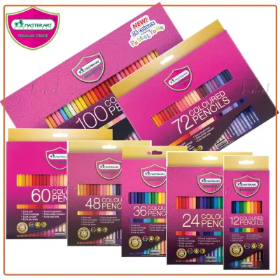ดินสอสี สีไม้ มาสเตอร์อาร์ตซีรี่ส์ Master art series 12 24 36 48 60 72 100สี!! แบบแท่งยาว1หัว [รุ่นใหม่ สีสดกว่าเดิม]