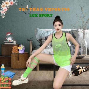 Áo Tanktop Tập Gym Nữ Áo Tank Lưới Thể Thao Nữ Dạng Lưới Đan Dây Sau Lưng Tập GymYogaErobic LUX-quần áo thể thao