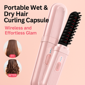 Wireless capsule negative ion hair straightening comb for women all year round anti-static temperature regulation uniform heating