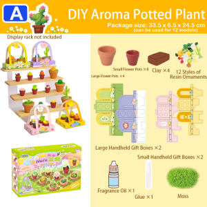Mini Potted Plant DIY Craft Kit Exquisite Tabletop Ornament Parent-Child Interactive Handmade Decor to Inspire Imagination & Creativity