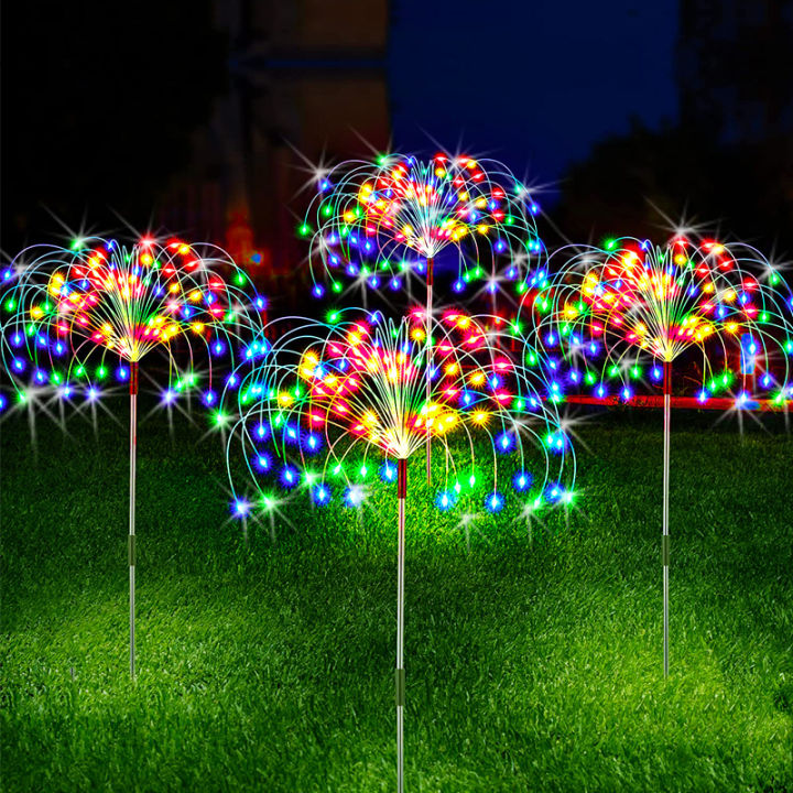 Firework Light Panel Lampu Hias Taman LED Fireworks Lights Solar Panel IP65 - Z600T | Lazada ...