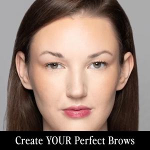 Billion Dollar Brows Brow Buddy Kit - Patented Symmetrical Eyebrow Shaping Tool and Contouring Stencil - Professional Brow Mapping Set with White Pencil for Tweezing Waxing and Threading - 2 Pieces