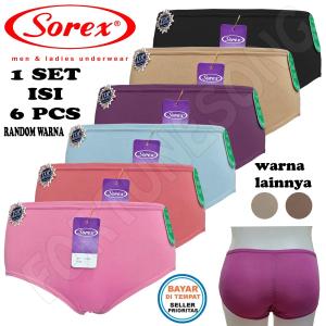 SOREX - 6 Pcs Celana Dalam Wanita Sorex Super Soft art 1239