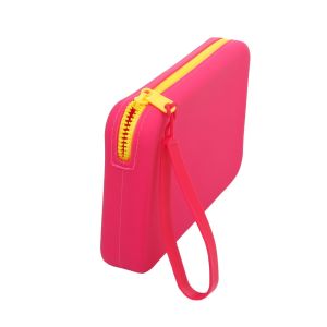 STARGOODS สี่เหลี่ยมเล็กๆ กระเป๋าเครื่องสำอางซิลิโคน กันน้ำกันน้ำได้ มัลติฟังก์ชั่ กระเป๋าใส่เหรียญสายข้อมูล ของใหม่ ลำลองแบบสบายๆ กระเป๋าหนังสือเดินทางท่องเที่ยว กระเป๋าถือ