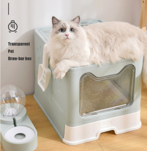 CAT LITTER BOX Premium Quality FOLDABLE Cat Toilet Tray Pan Cat Sand Cover Top Front entry BEKAS PASIR TANDAS KUCING
