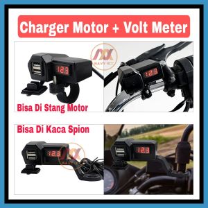 Voltmeter Motor Digital + Charger motor 2 Usb waterproof 3.1A 3311