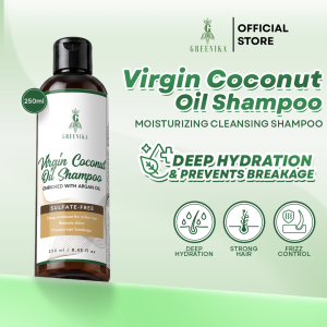 [ HAIR GROWER VIRGIN COCONUT OIL SHAMPOO ] Greenika Virgin Coconut Oil Shampoo Hair Softening VCO Shampoo Anti Hair fall Volumizing Shampoo for Bouncy Hair Thicker Volumizing Volumizes Treatment Nourishes Shines Moisturizing Shampoo / Conditioner Keratin