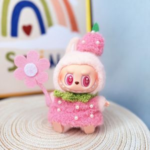 IPIE2 Màu hồng đào Vải cho búp bê  Giày da Dâu tây Quần áo búp bê nhồi bông khóc lóc Cắt tỉa Thủ công Vải thời gian  ngồi Phụ kiện búp bê bông