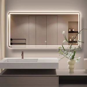 Intelligent Bathroom Mirror Three Color Light Adjustable Vanity Mirror Led Decorative Wall Mirror Bathroom Makeup Mirror