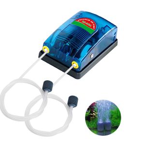 Máy thổi khí 2 vòi RS-348A ( 5W - 3.5L/PHÚT) loại tốt siêu êm. BH uy tín - Hàng mới về