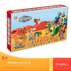 I know Alphabet dinosaur Robot Action Figure Toys for Kids ABC Learning Birthday Party School Classroom Rewards Carnival Prizes Pre-School Education Toy Easter Basket Stuffers Christmas Stocking Stuffers