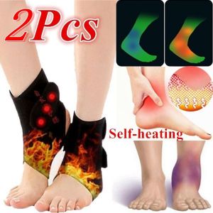 【Ready Stock/COD】1 Pair Hot Sale Self heating Compression Straps Magnetic Therapy Brace Wrap Belt Ankle Support Protector Health Care Foot Pad