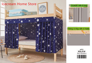 Fresh 3D Printed Star/Leaf Student Bed Curtain Student Private Bunk Mosquito Protection Blackout Tent Dormitory Bed Curtain Cute Blocking Cloth Table Curtain 120*200cm COD