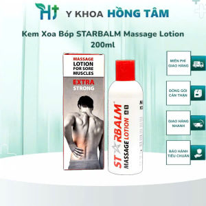 Kem Xoa Bóp STARBALM Massage Lotion (200ml) Cơ Chế Làm Nóng Mạnh Giúp Thư Giãn Cơ & Giảm Đau Nhức