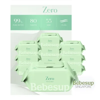 [Official] Bebesup Zero Baby Wipes (Wet Wipes) 80s x 10 packs (Carton)