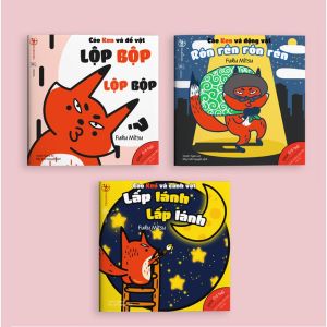 Sách Ehon Cho Bé Sơ Sinh 0123456 Tuổi - Lộp Bộp Lộp Bộp Lấp Lánh Rón Rén - Bộ Sách (3 Tập)
