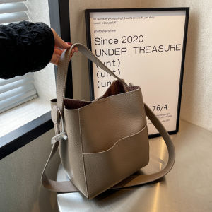 Brand Womens One Shoulder Bucket Bag Large Capacity Trendy Diagonal Bag PU Leather Handbag Fashion Designer Women Travel Wallet2026