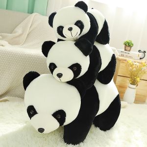 Cute Little Panda Doll Fluffy Hug 20cm/30cm/40cm/50cm Large Animal Doll Children Toys Patung Panda Best Birthday Gift