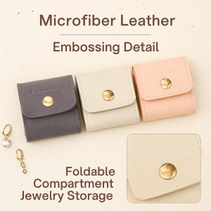 Compartment Jewelry Bag High-End Ring Storage Box Travel Portable Folding Earring Jewelry Light Luxury折叠分格首饰收纳袋