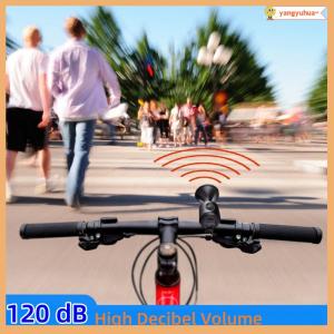 yangyuhua Bicycle Bell Electronic Horn Loud Warning Sound ABS 120db Safety Electric Bell IPX4 Speaker Alarm Ring For Scooter Road Bike