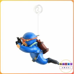 Amoki Aquarium Decor Fish Tank Floating Cute Decoration Diver Ornaments DIY Toy