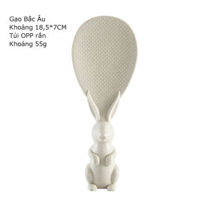 Muỗng múc cơm chống dính đáy hình thỏ rỗng dễ thương cho gia đình