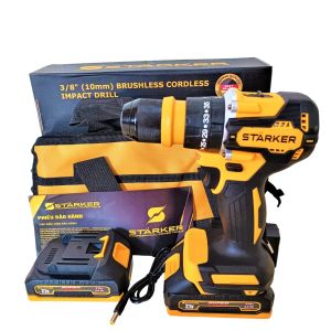 Máy khoan pin cầm tay STARKER công nghệ Đức SK-905QUICK động cơ từ không chổi than chuyên dụng cho thợ