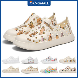 ORNGMALL Summer Children Sandals Breathable Jelly Shoes Kids Garden Shoes School Versatile Cartoon Sandals Candy Color Waterproof Beach Shoes 25-35