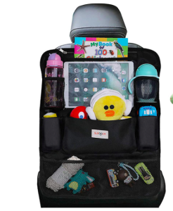 SURDOCA Car Seat Organizer with 10.5 Tablet Holder 9 Pockets 4th Generation Road Trip Essentials for Kids Baby Gift Car Backseat organizer Protectors and Storage Automotive Travel Accessories