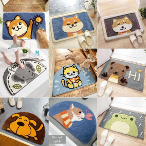 Thảm lau chân trải sàn phòng tắm siêu thấm hút nước đễ cao su chống trơn trượt - Q8255