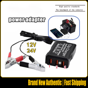 Clip charger DC12V24 to 5V USB Power Converter 3-Port USB Car Charger