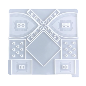 Ornament Mould Flexible Silicone Mold for Office Decoration Windmill House Shaped Desktop Embellishment Making Molds