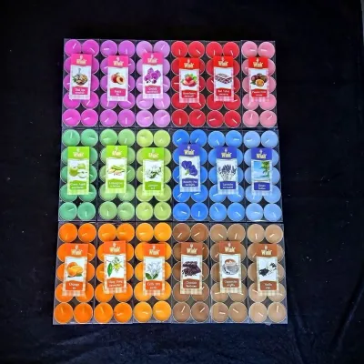 เทียนหอม เทียนทีไลท์ เทียนถ้วย เทียนสปา เทียนอโรม่าTealight ของชำร่วย 1 แพ็ค บรรจุ 10 ถ้วย(ราคาเริ่มต้น19บาท)