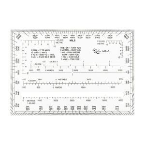 Topographical Scale Coordinate Scale Military Protractor with Clear Scale 1:5000 1:25000 Measurement Tool