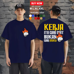 KAOS DISTRO KERJA CARI DUIT-KAOS SABLON PRIA DAN WANITA LENGAN PENDEK UKURAN M.L.XL.XXL KAOS KERAH BULAT BERBAHAN KATUN-KAOS TSHIRT PRIA WANITA-ATASAN PRIA WANITA