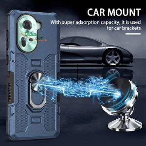 Casing Untuk OPPO RENO 11 5G /OPPO RENO 11 PRO Premium Hardcase Ring Armor Robot Case Kickstand Hybrid/Ring Holder