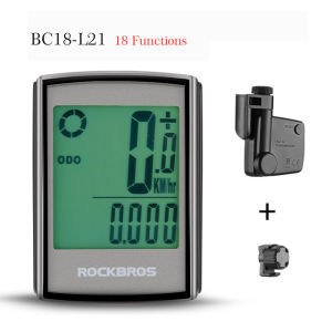 ROCKBROS Waterproof Bicycle Computer LCD Backlight Stopwatch Wireless Cycling Bike Computer Speedometer Odometer