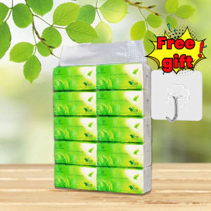 【BUY 1 TAKE 3】40Pcs Green Facial Paper Tissue towel paper towel automobile toilet paper