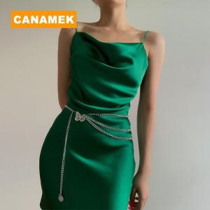 【CANAMEK】 Temperament Butterfly Waist Chain Elegant Multi-Layer Butterfly Tassel Waist Chain Belt For Women Fashion Metal High Waist Body Chain Dress Lady Belt