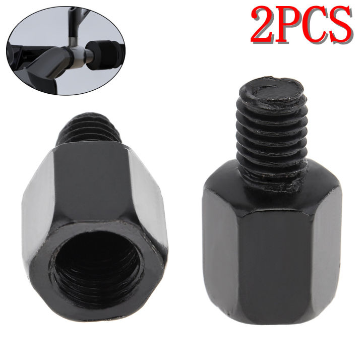 thumbnail image 2 of 2-Pack Motorcycle Mirror Adapter Bolts – M10 Male To M8 Female – Silver, 2.5cm Length – By Motorpartsotre 2 of 3